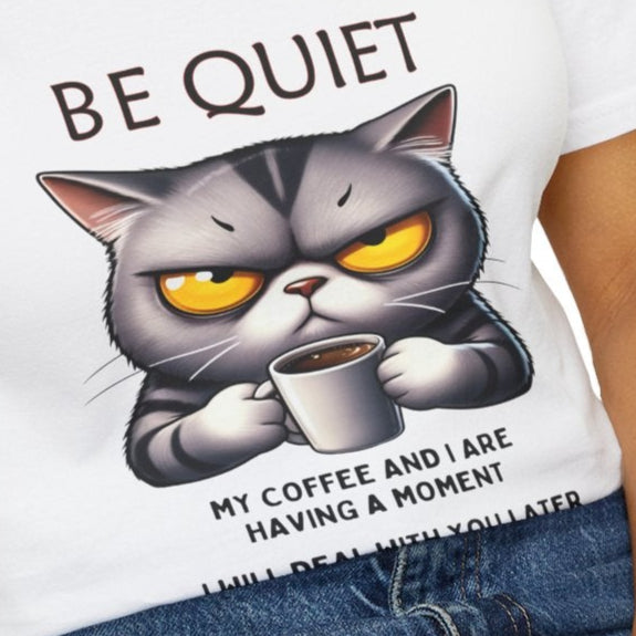 Be Quiet! Morning Routine Unisex Soft-Style Cotton T-Shirt – Lightweight, Comfortable, and Sustainable