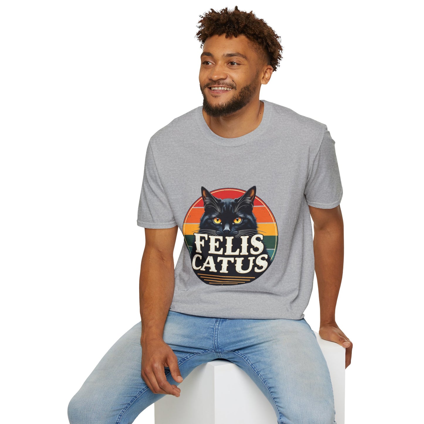 Felis Catus Unisex Soft-Style Cotton T-Shirt – Lightweight, Comfortable, and Sustainable