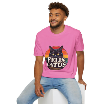 Felis Catus Unisex Soft-Style Cotton T-Shirt – Lightweight, Comfortable, and Sustainable