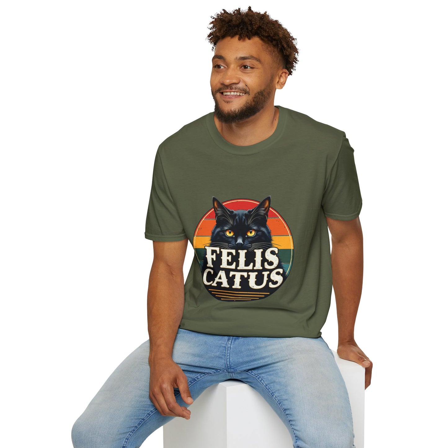 Felis Catus Unisex Soft-Style Cotton T-Shirt – Lightweight, Comfortable, and Sustainable