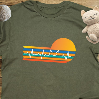 Cat Is My Heartbeat Unisex Soft-Style Cotton T-Shirt – Lightweight, Comfortable, and Sustainable