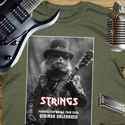 Strings Rock World Tour Unisex Soft-Style Cotton T-Shirt – Lightweight, Comfortable, and Sustainable