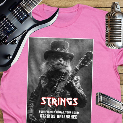 Strings Rock World Tour Unisex Soft-Style Cotton T-Shirt – Lightweight, Comfortable, and Sustainable