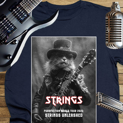 Strings Rock World Tour Unisex Soft-Style Cotton T-Shirt – Lightweight, Comfortable, and Sustainable