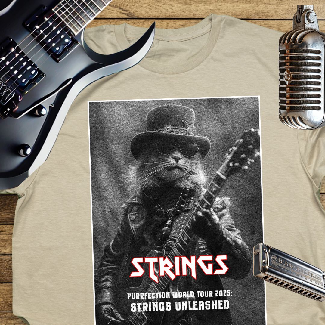 Strings Rock World Tour Unisex Soft-Style Cotton T-Shirt – Lightweight, Comfortable, and Sustainable