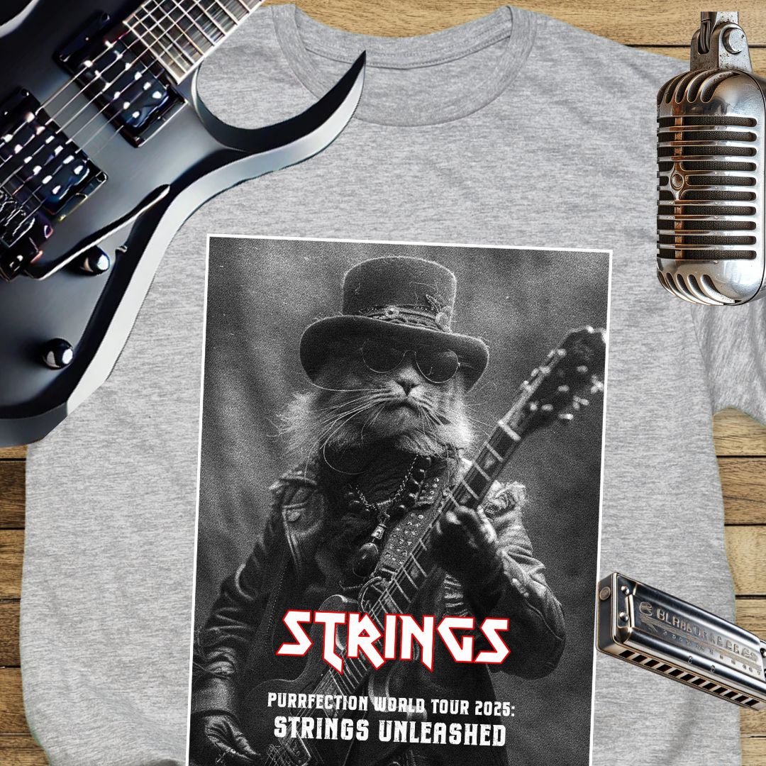 Strings Rock World Tour Unisex Soft-Style Cotton T-Shirt – Lightweight, Comfortable, and Sustainable