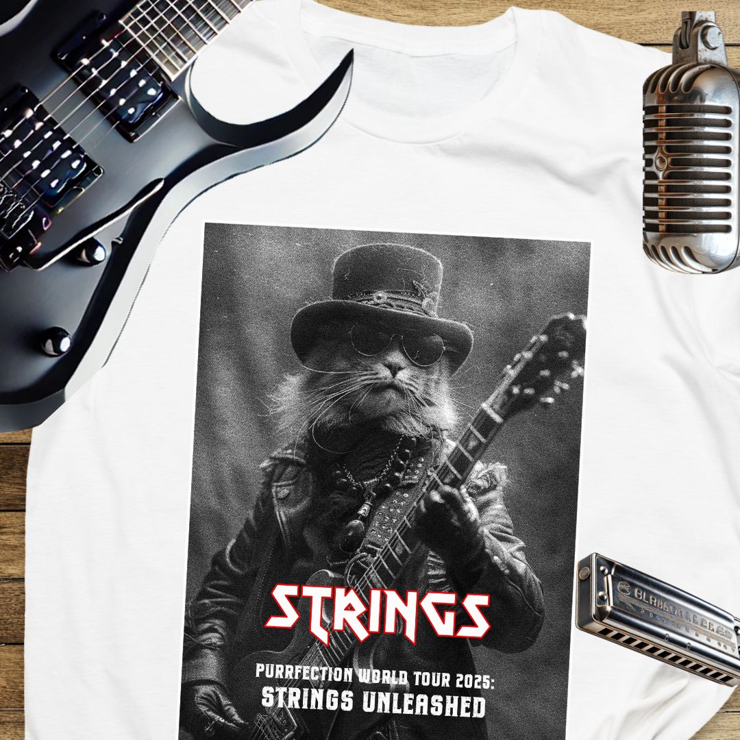 Strings Rock World Tour Unisex Soft-Style Cotton T-Shirt – Lightweight, Comfortable, and Sustainable