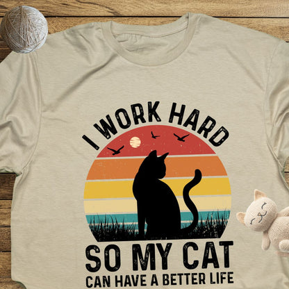 I Work Hard Unisex Soft-Style Cotton T-Shirt – Lightweight, Comfortable, and Sustainable