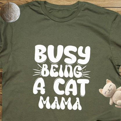 Busy Being a Cat Mama Unisex Soft-Style T-Shirt – Ultra Comfort & Timeless Style