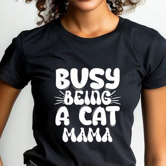 Busy Being a Cat Mama Unisex Soft-Style T-Shirt – Ultra Comfort & Timeless Style