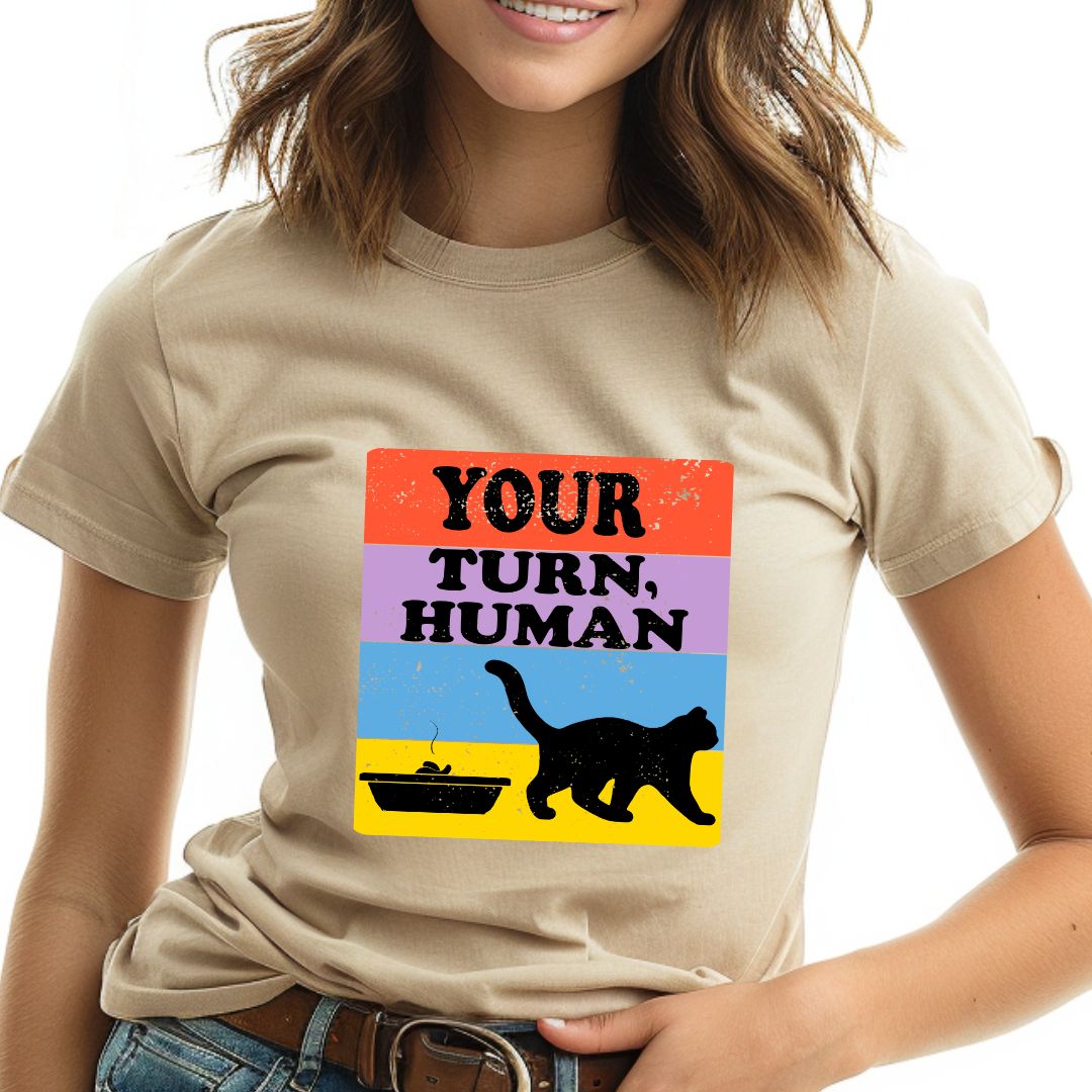 Your Turn Human Unisex Soft-Style Cotton T-Shirt – Lightweight, Comfortable, and Sustainable