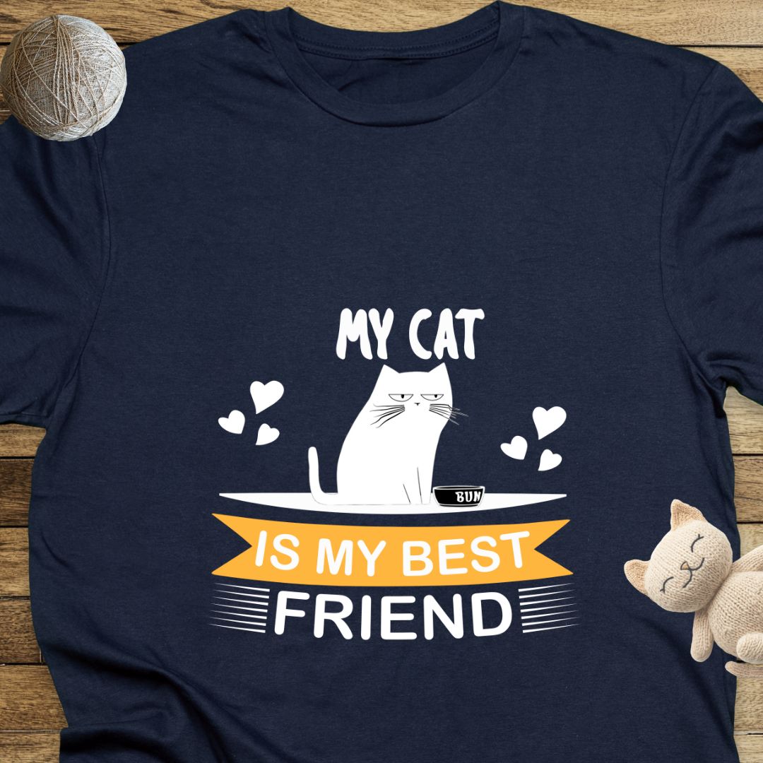 My Cat Is My Best Friend Unisex Soft-Style Cotton T-Shirt – Lightweight, Comfortable, and Sustainable