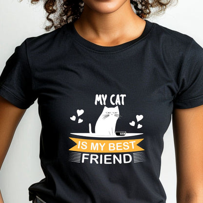 My Cat Is My Best Friend Unisex Soft-Style Cotton T-Shirt – Lightweight, Comfortable, and Sustainable