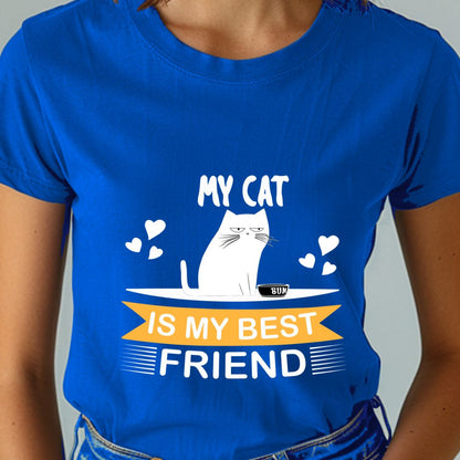 My Cat Is My Best Friend Unisex Soft-Style Cotton T-Shirt – Lightweight, Comfortable, and Sustainable