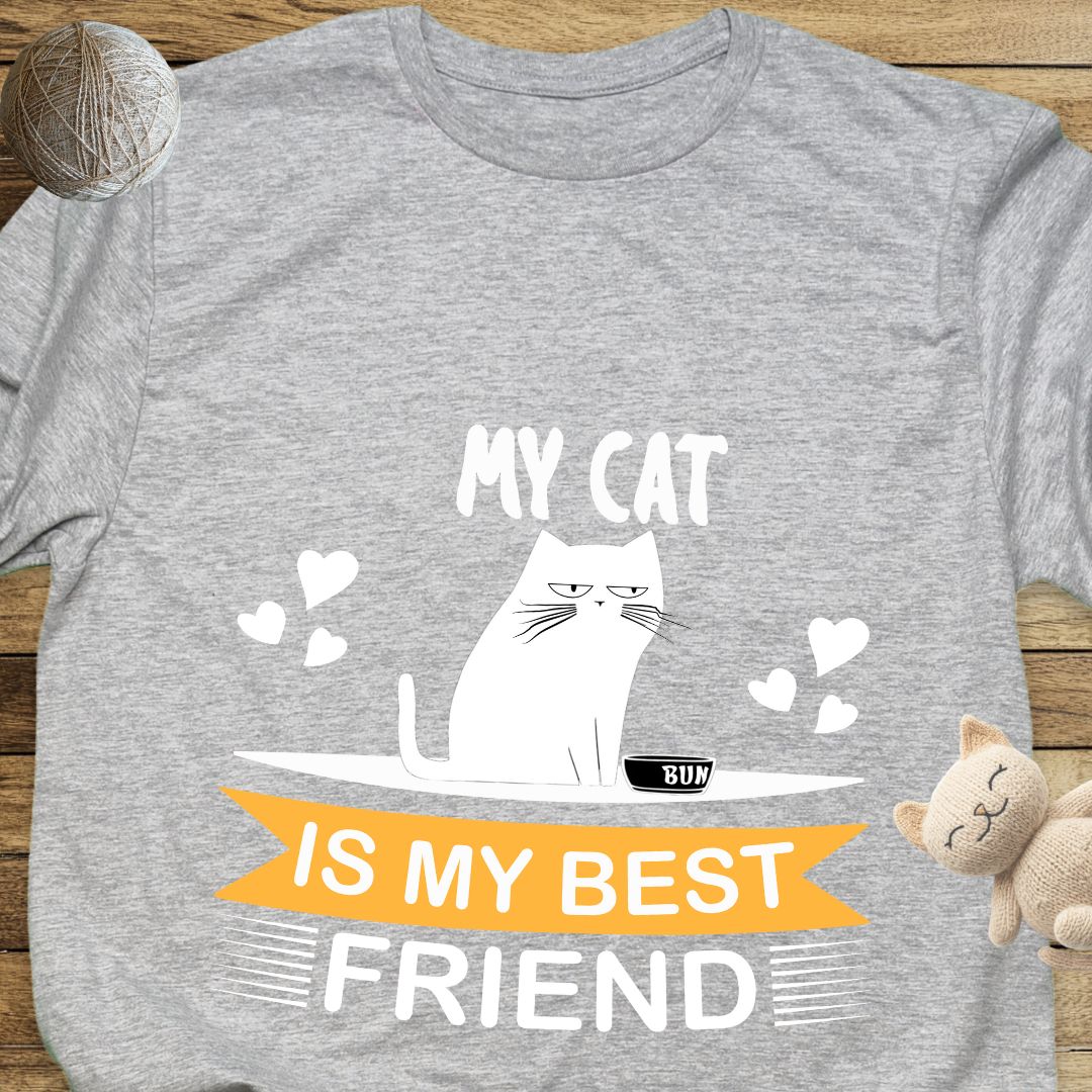 My Cat Is My Best Friend Unisex Soft-Style Cotton T-Shirt – Lightweight, Comfortable, and Sustainable