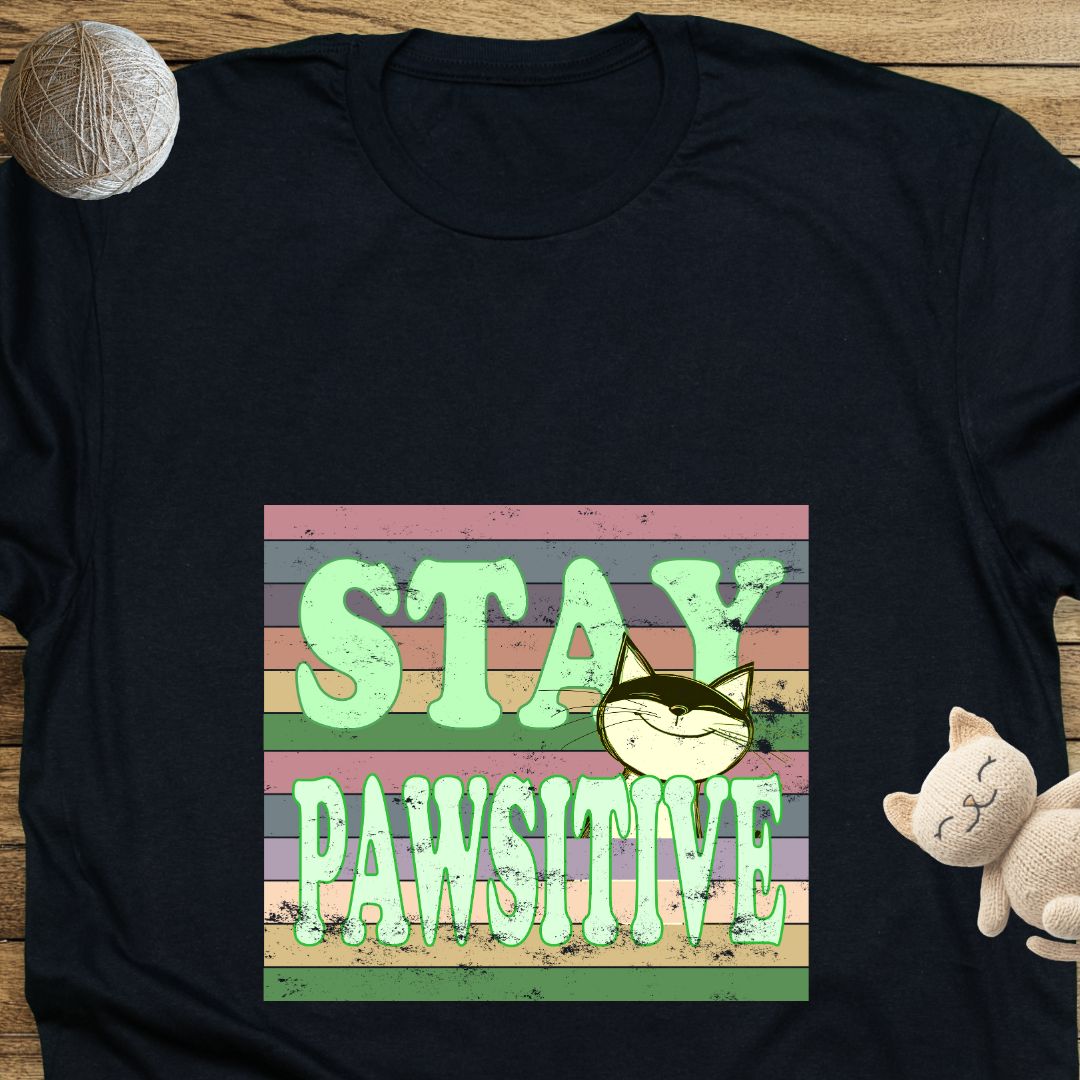 Stay Pawsitive Unisex Soft-Style Cotton T-Shirt – Lightweight, Comfortable, and Sustainable