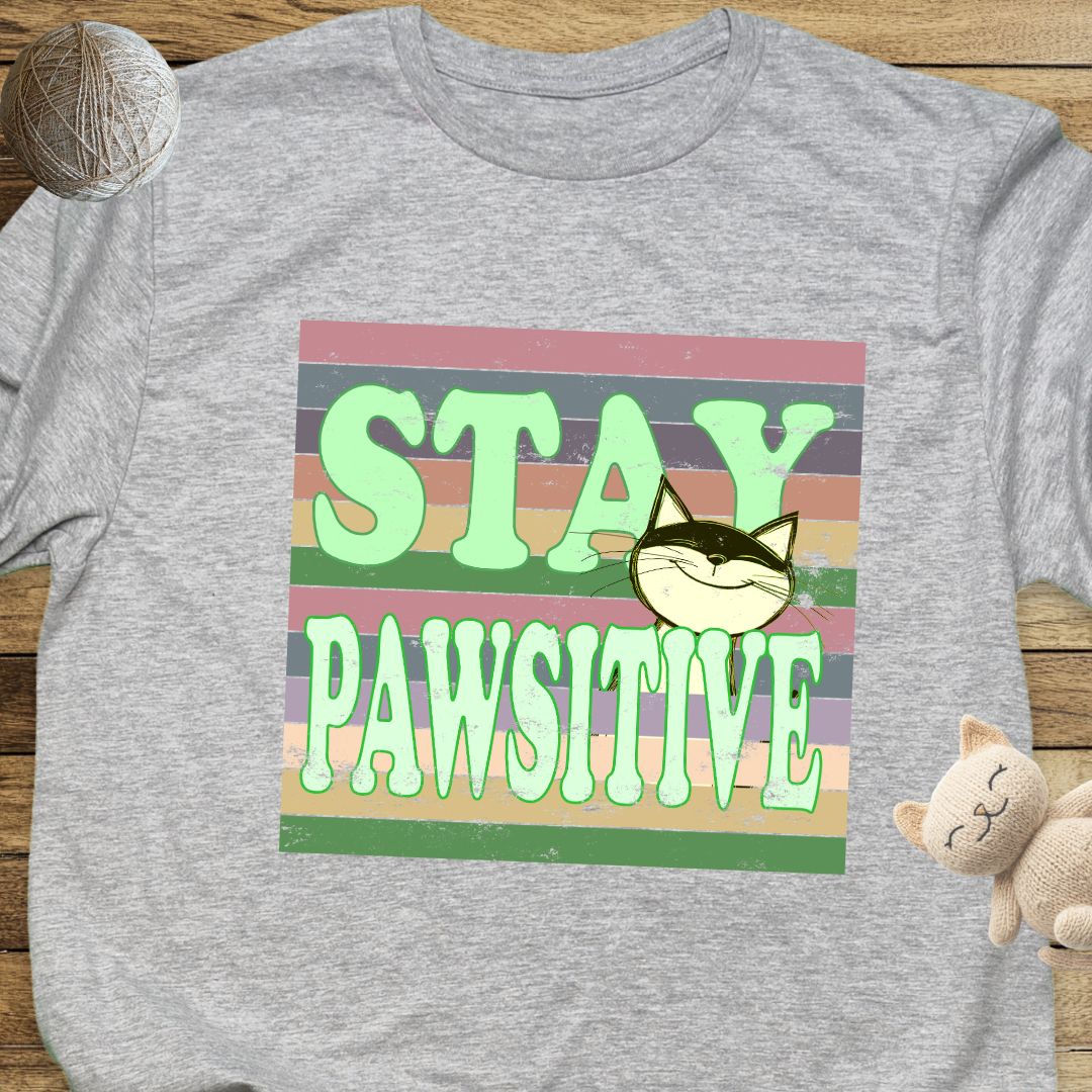 Stay Pawsitive Unisex Soft-Style Cotton T-Shirt – Lightweight, Comfortable, and Sustainable