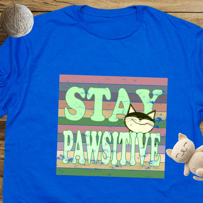 Stay Pawsitive Unisex Soft-Style Cotton T-Shirt – Lightweight, Comfortable, and Sustainable