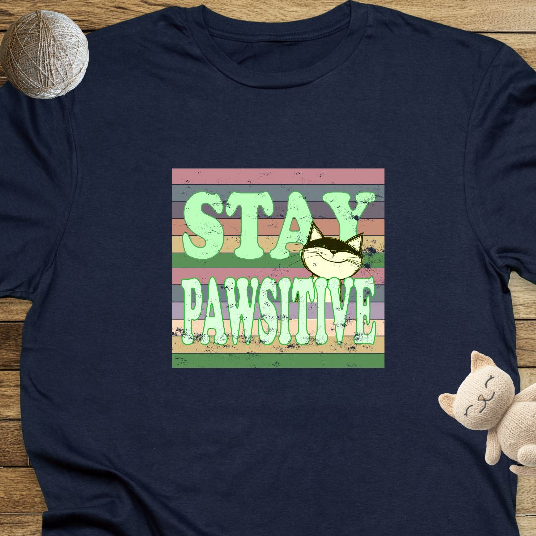 Stay Pawsitive Unisex Soft-Style Cotton T-Shirt – Lightweight, Comfortable, and Sustainable