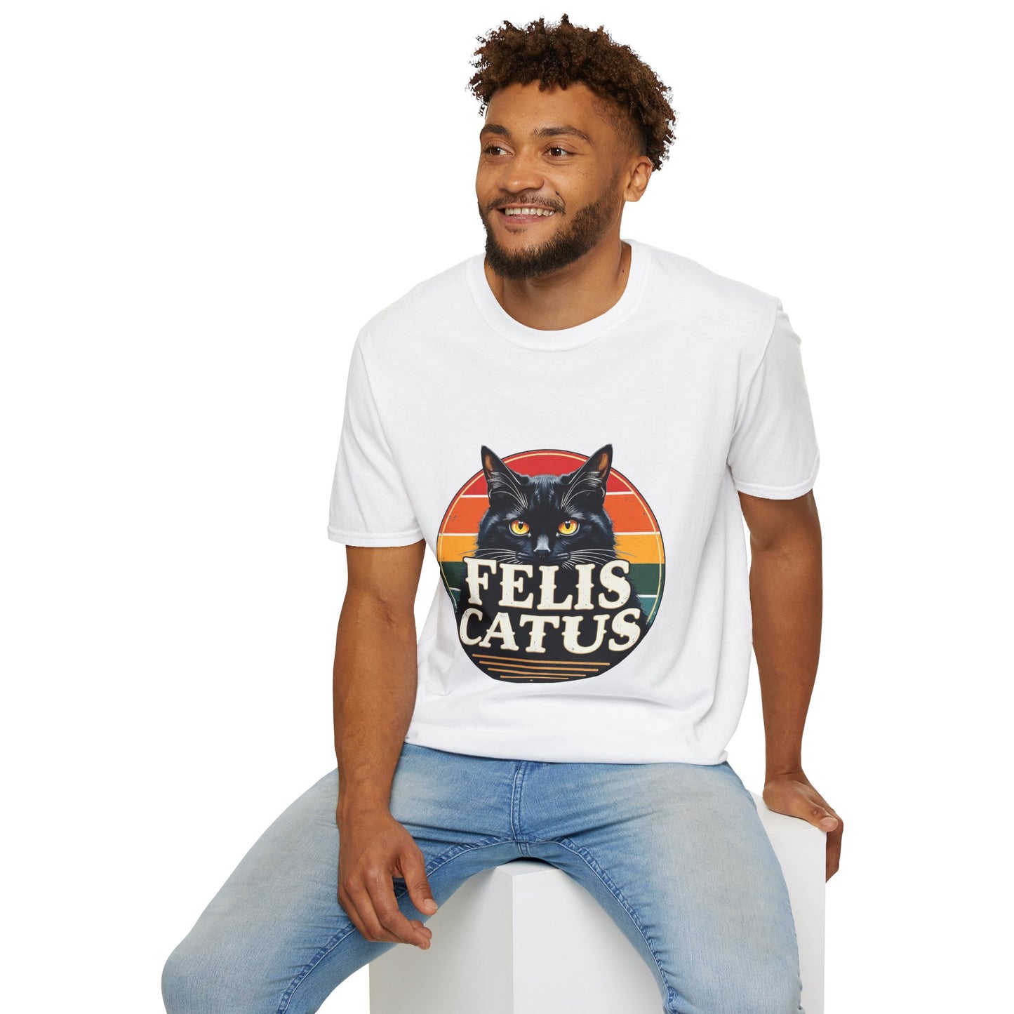 Felis Catus Unisex Soft-Style Cotton T-Shirt – Lightweight, Comfortable, and Sustainable