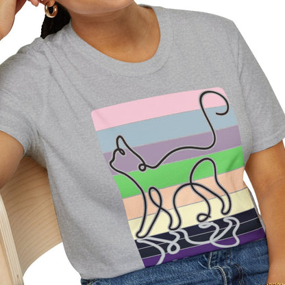 Cat Twins Unisex Soft-Style Cotton T-Shirt – Lightweight, Comfortable, and Sustainable