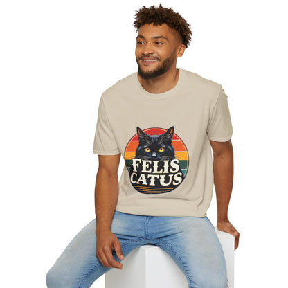 Felis Catus Unisex Soft-Style Cotton T-Shirt – Lightweight, Comfortable, and Sustainable