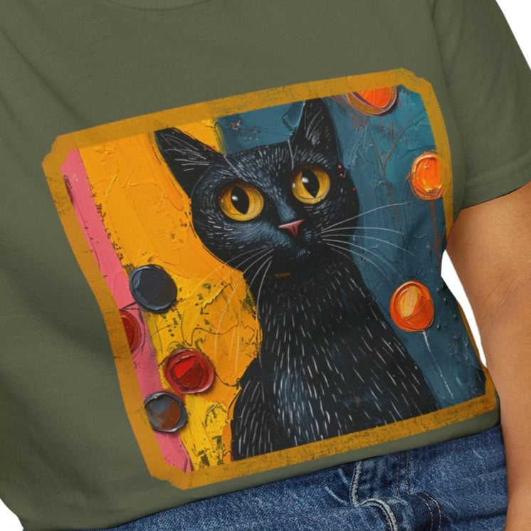 Oil Paint Like Cat #1 Unisex Soft-Style Cotton T-Shirt – Lightweight, Comfortable, and Sustainable