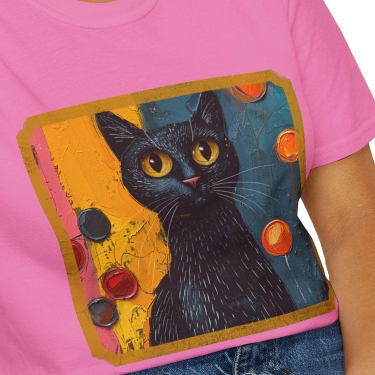 Oil Paint Like Cat #1 Unisex Soft-Style Cotton T-Shirt – Lightweight, Comfortable, and Sustainable