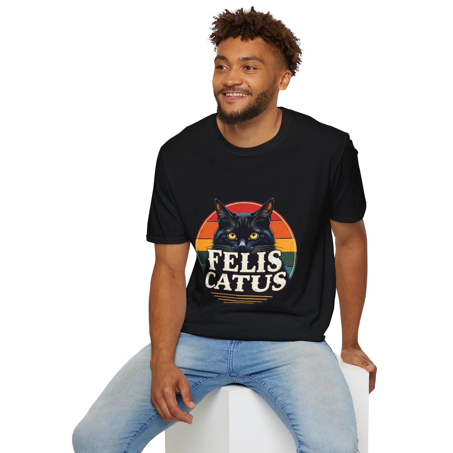 Felis Catus Unisex Soft-Style Cotton T-Shirt – Lightweight, Comfortable, and Sustainable