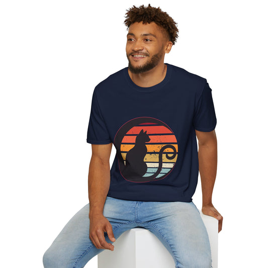 A Cat On The Moon Unisex Soft-Style Cotton T-Shirt – Lightweight, Comfortable, and Sustainable