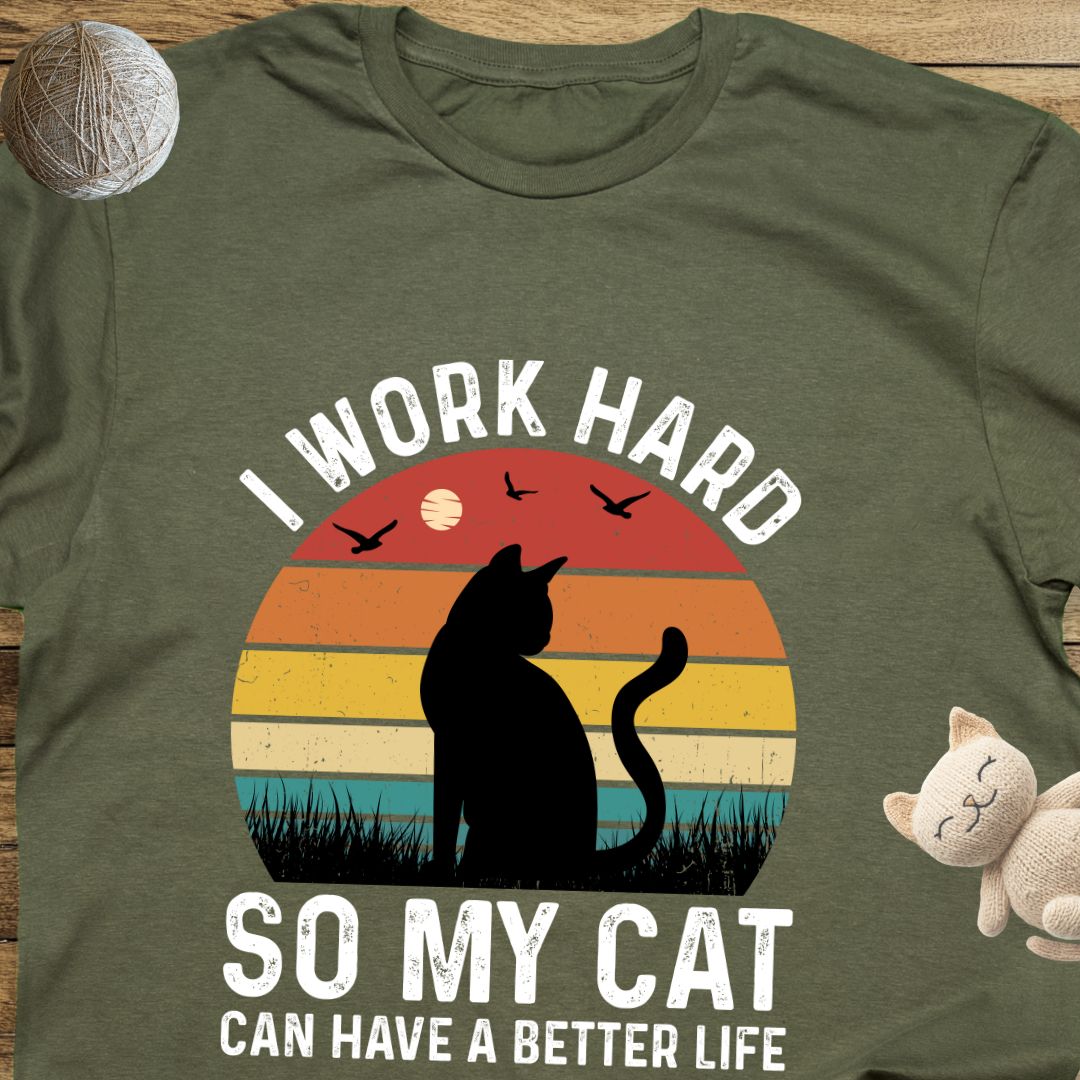 I Work Hard Unisex Soft-Style Cotton T-Shirt – Lightweight, Comfortable, and Sustainable