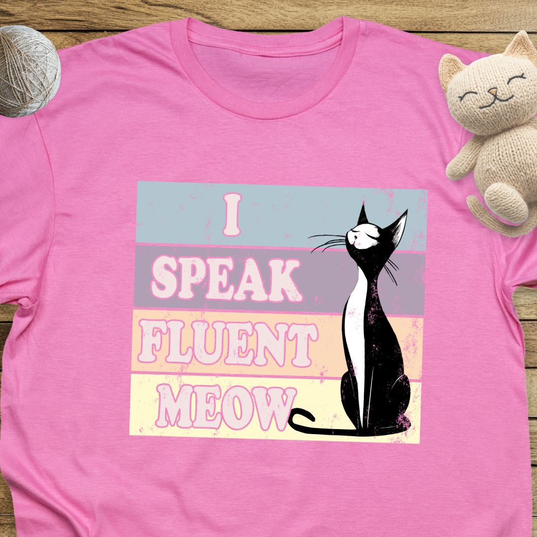 Fluent Meow Unisex Soft-Style Cotton T-Shirt – Lightweight, Comfortable, and Sustainable