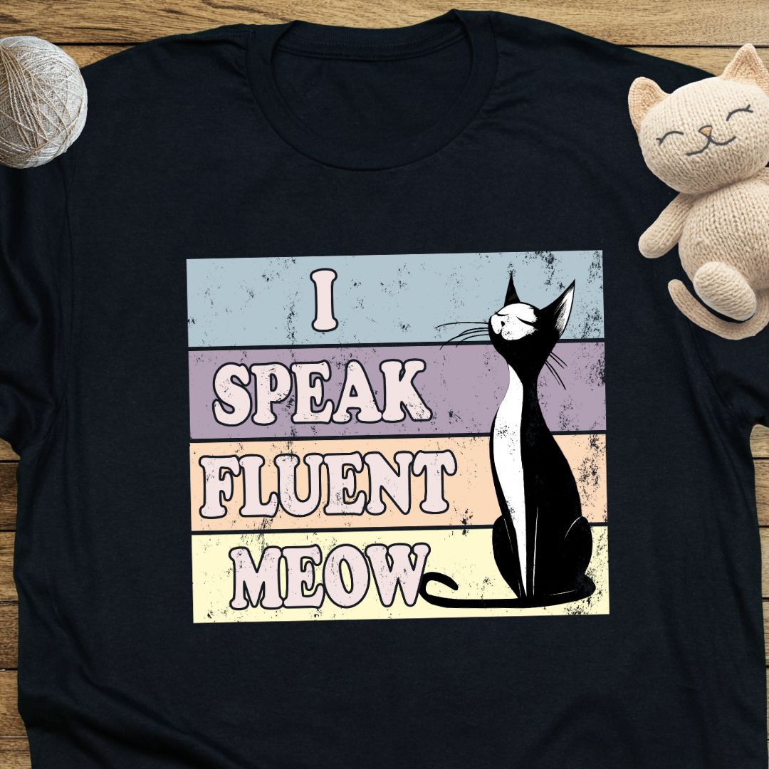 Fluent Meow Unisex Soft-Style Cotton T-Shirt – Lightweight, Comfortable, and Sustainable