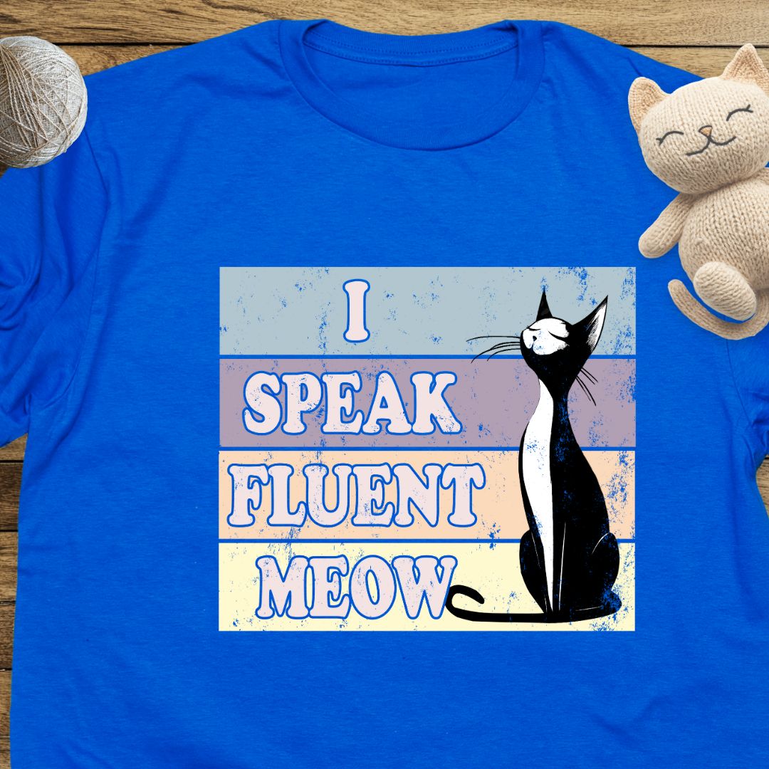 Fluent Meow Unisex Soft-Style Cotton T-Shirt – Lightweight, Comfortable, and Sustainable