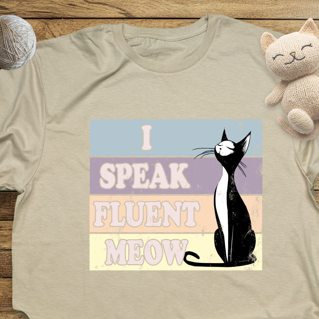 Fluent Meow Unisex Soft-Style Cotton T-Shirt – Lightweight, Comfortable, and Sustainable