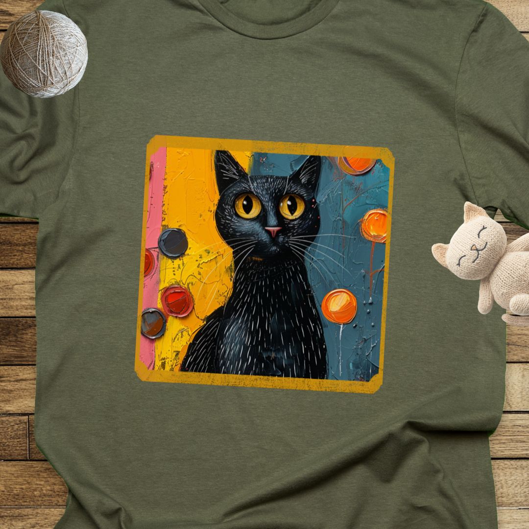 Oil Paint Like Cat #1 Unisex Soft-Style Cotton T-Shirt – Lightweight, Comfortable, and Sustainable