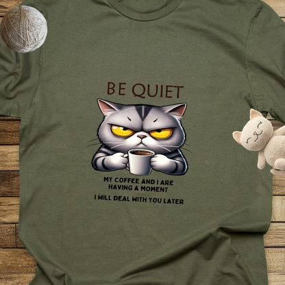 Be Quiet! Morning Routine Unisex Soft-Style Cotton T-Shirt – Lightweight, Comfortable, and Sustainable