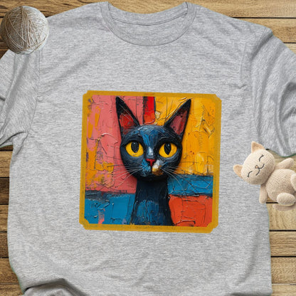 Oil Paint Like #3 Cat Unisex Soft-Style Cotton T-Shirt – Lightweight, Comfortable, and Sustainable