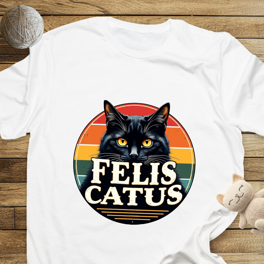 Felis Catus Unisex Soft-Style Cotton T-Shirt – Lightweight, Comfortable, and Sustainable