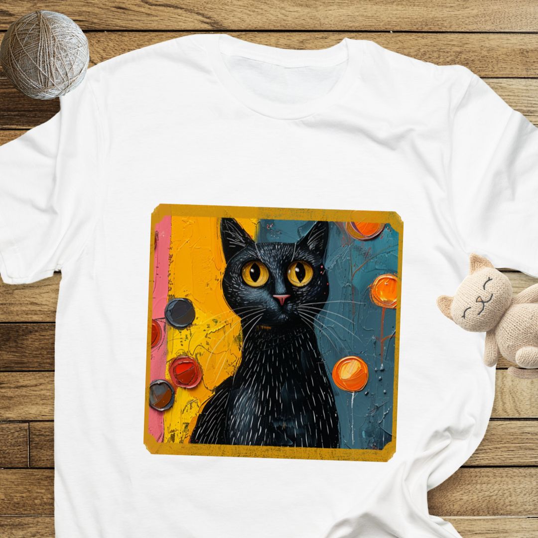 Oil Paint Like Cat #1 Unisex Soft-Style Cotton T-Shirt – Lightweight, Comfortable, and Sustainable